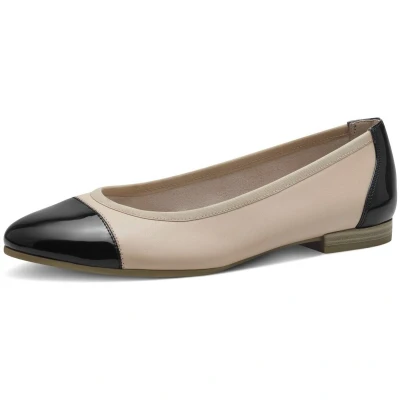Afbeelding van Tamaris Ballerina&#039;s, Dames, Maat: 42, Nude comb Leer/ synthetisch