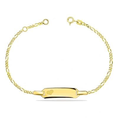 Afbeelding van Juwelier Zwartevalk 9 karaat kinderarmband met graveer plaat 13.177/10,5 12,5cm