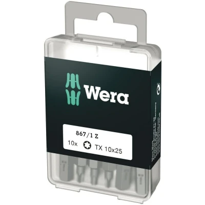 Afbeelding van Wera 1/4&quot; torx bit t10 x 25mm (Per blister van 10 stuks)