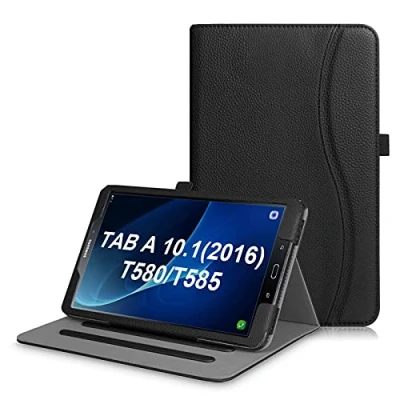 Afbeelding van Fintie Hoes voor Samsung Galaxy Tab A 10,1 Zoll T580N / T585N 2016 Tablet, Multi hoekige Beschermhoes met Documentsleuven Standaardfunctie Automatische Wek/slaapfunctie, Zwart