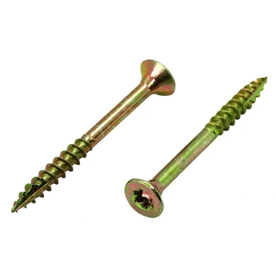 Afbeelding van Houtschroeven met snijpunt 6x100 torx geel verzinkt 100 stuks
