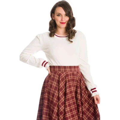 Afbeelding van Dancing Days FRILL ME PUFF Gebreide trui XL Wit