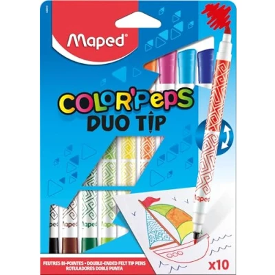 Afbeelding van Maped viltstift ColorPeps Duo Tip, doos met 10 stuks