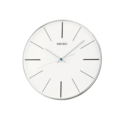 Afbeelding van Seiko Wandklok zilver kunststof kruipende seconde QXA634A, zilver, 35 x 300 mm