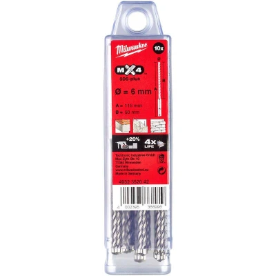 Afbeelding van Sds Plus Hamerboor Mx4 6 X 110 Mm (10 Stuks)