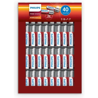 Afbeelding van Philips Power Alkaline Batterijen AA 40 pack