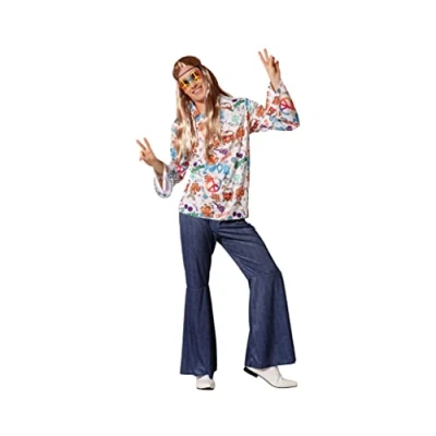 Afbeelding van Kostuums voor Volwassenen Hippie Maat XS/S