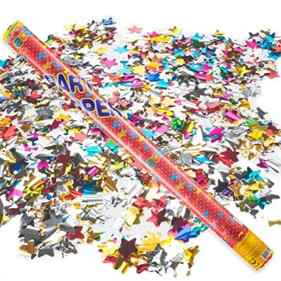 Afbeelding van Confetti kanon Shooter Party Popper XXL 100 cm Set (Kleurrijk (100cm), 1 stuk)