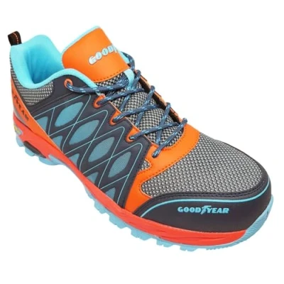 Afbeelding van Goodyear Heren Metaalvrije Werkveiligheidstrainers, Oranje blauw, 43 EU
