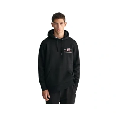 Afbeelding van GANT Medium Archive Shield Hoodie Sweater, Heren, Maat: XL, Black