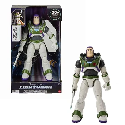 Afbeelding van ​Disney Pixar Lightyear Buzz met Laserzwaard, schaal ca. 30 cm, actiefiguur mechanische beweging, lampjes, meer dan geluiden, beweegbaar speelgoed, voor 4 jaar en ouder​