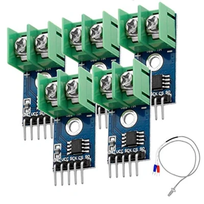Afbeelding van AZDelivery 5 x MAX6675 Temperatuursensor met K type Sonde en Jumper Draad compatibel Arduino Raspberry Pi Inclusief E Book!