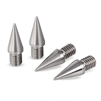 Afbeelding van PrecisionGeek Speaker Spikes M6 10 mm lang, kegel diameter, zilver, materiaal roestvrij staal, voor luidsprekers, hifi standaards, kasten, soundbars Set van 4 stuks