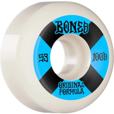 Afbeelding van Bones Wheels 100&#039;s White Blue V5 Sidecut 53mm