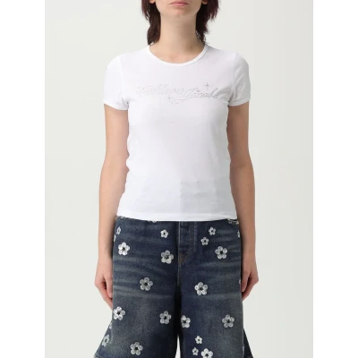 Afbeelding van MARC Jacobs Charm LOGO Shrunken TEE Tshirt print, Dames, Maat: Medium, White