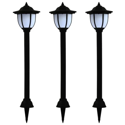 Afbeelding van LED solarlampen zwart 3 st