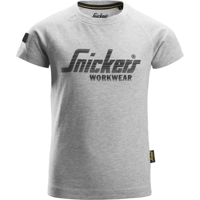 Afbeelding van Snickers 7514 Junior Logo T shirt Grijs Melange/