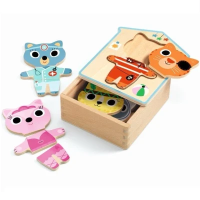Afbeelding van Djeco aankleedmix puzzel (6x3st)