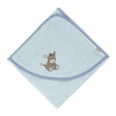 Afbeelding van Sterntaler Badhanddoek met capuchon ezel Emmi, leeftijd: vanaf 0 maanden, 80 x cm, lichtblauw