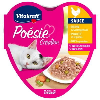 Afbeelding van Vitakraft Poésie Creation In Saus Alu 85 g Kattenvoer Kip&amp;Groente