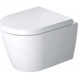 Afbeelding van Duravit ME by Starck wandcloset diepspoel Compact spoelrandloos 37x48cm 4.5L met verdekte bevestiging wondergliss wit