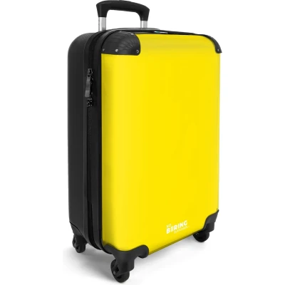 Afbeelding van NoBoringSuitcases.com® Gele handbagage koffer Trolley geel 55x35x25