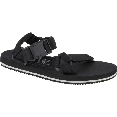 Afbeelding van Levi&#039;s Tahoe Refresh Sandalen, Heren, Maat: 46, Regular black Textiel