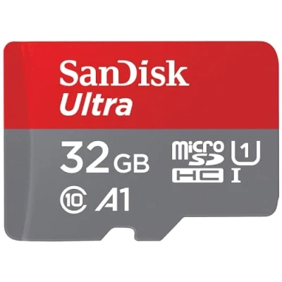 Afbeelding van SanDisk Ultra Android MicroSDXC UHS I Kaart 32 GB + SD Adapter (Voor Smartphones En Tablets, A1, Class 10, U1, Full HD Video&#039;s, Tot 120 MB/s Leessnelheid)