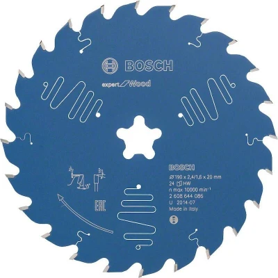 Afbeelding van Bosch Accessoires Cirkelzaagblad expert for Wood 190xFast Fixx2.4/1.6x24 T 2608644086