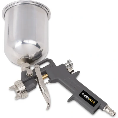 Afbeelding van Verfspuit Powerplus 0.6 liter inhoud (Luchtdruk 3.5 Bar, Regelbaar, Inclusief accessoires)