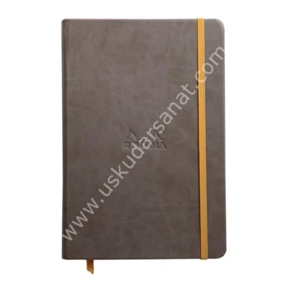 Afbeelding van Rhodia 118743C Rhodiarama Book (DIN A5, 14,8 x 21 cm notitieboek met elastiek, gelinieerd, 96 vellen) 1 stuk bruin