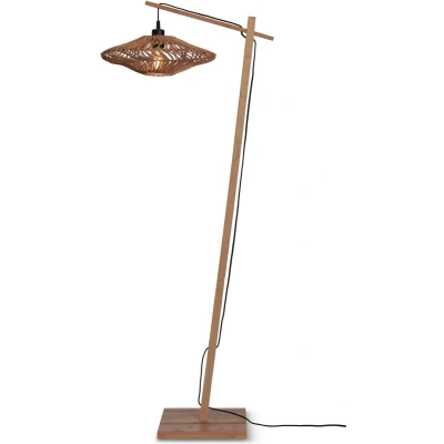 Afbeelding van Good&amp;Mojo Vloerlamp Zanzibar Bamboe Rotan Small Naturel 63x40x150cm