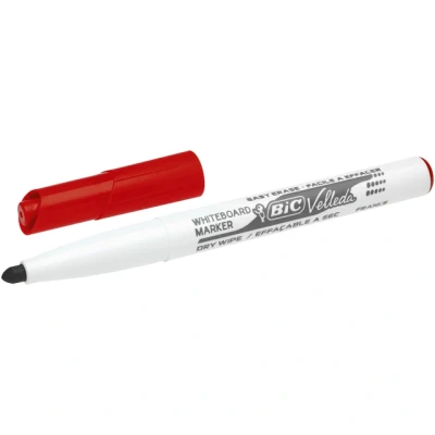 Afbeelding van 12x Viltstift Bic 1741 whiteboard rond rood 1.4mm