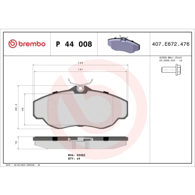 Afbeelding van Brembo Remblokset P 44 008