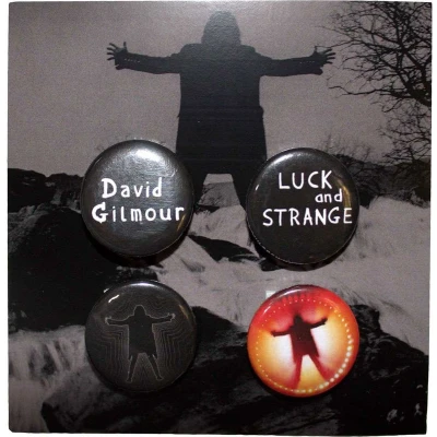 Afbeelding van David Gilmour Luck &amp; Strange Badge/button Zwart