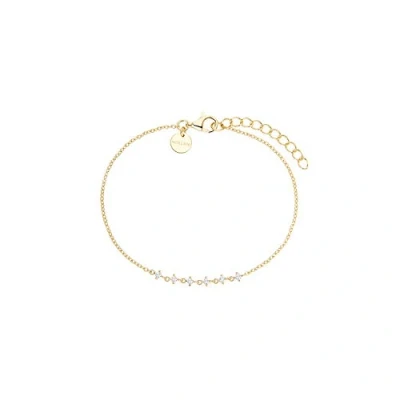 Afbeelding van NOELANI Armband 925 Sterling Zilveren Dames Armsieraden, Met Zirkonia Cubic Synth., 16+3 cm, Goud, Wordt Geleverd In Sieraden Geschenkverpakking, 2031574