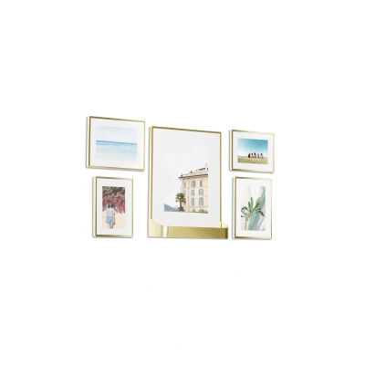 Afbeelding van Umbra Collagelijst Matinee Set Van 5 Messing 39x9x31cm