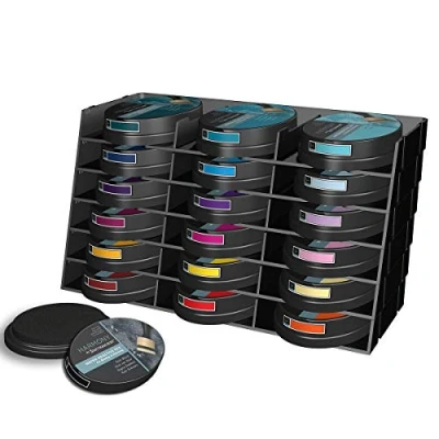 Afbeelding van Spectrum Noir Universeel kleurkussen, opbergvak, stapelbaar en aanpasbare houder organizer, zwart, verpakking van 6 stuks