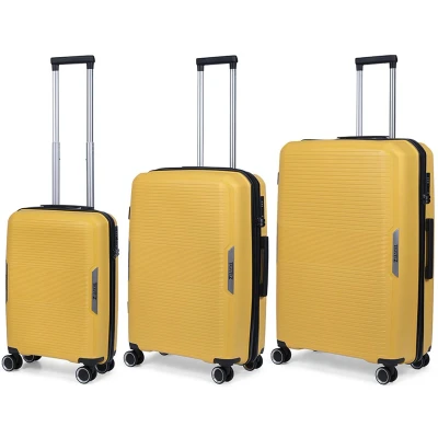 Afbeelding van TravelZ Swinger Kofferset 3 delig Lichtgewicht koffers met TSA slot Geel