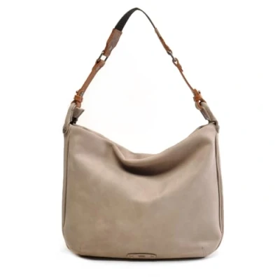 Afbeelding van Berba Grote Schoudertas / Crossbodytas Dames Leer Barbarossa Femme Grijs