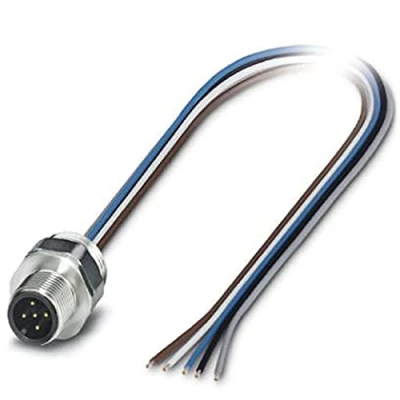 Afbeelding van Phoenix Contact 1554623 Sensor/actuator inbouwconnector M12 Aantal polen (sensoren): 5 Stekker, inbouw 0.50 m 1 stuk(s)