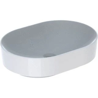 Afbeelding van Geberit VariForm opzetwastafel ellips wit (55 x 40 cm) zonder