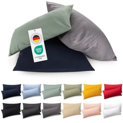 Afbeelding van Blumtal Kussenslopen 2 pack 40 x 80 cm Crème Superzacht Premium Jersey Kussensloop