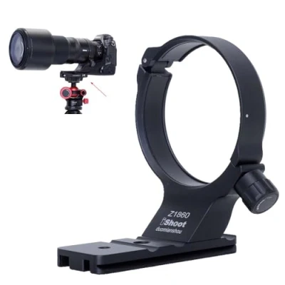 Afbeelding van iShoot Metalen lenskraag statief mount ring compatibel met Nikon Nikkor Z 180 600mm F5.6 6.3 VR, Lens Support Houder Beugel Bottom Arca Swiss Fit Quick Release Plate voor Klemkop &amp; Stabilizer