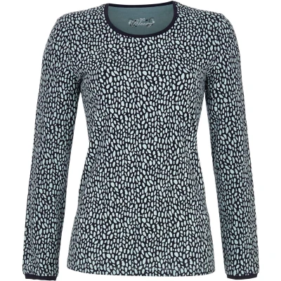 Afbeelding van Speelse vlekken pyjamashirt Groen Maat 38