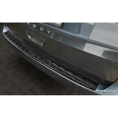 Afbeelding van Avisa Zwart RVS Achterbumperprotector passend voor Volkswagen Caddy V 2020 &#039;Ribs&#039;
