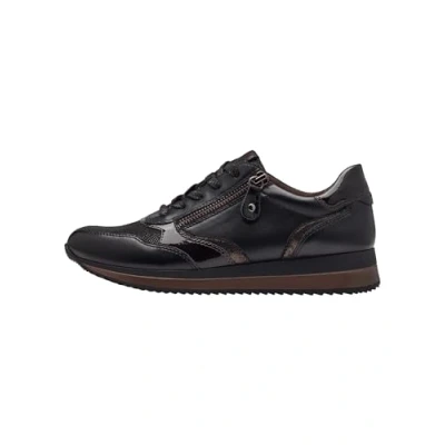 Afbeelding van Jana Dames Sneaker 23774 095 Zwart/Brons Wijdte H Maat 37