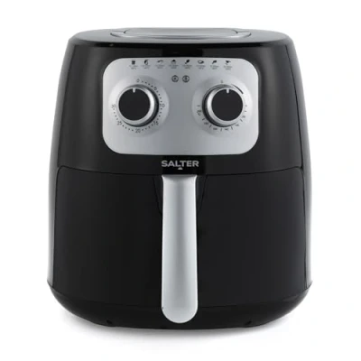 Afbeelding van Salter 4.2L Manual Air Fryer Oil Free Multicooker, Hot Circulation, Removable Non Stick Cooking Rack, Adjustable Temperature, 30 Minute Timer, Meat, Fish, Vegetables, 1300W, EK6364VDE