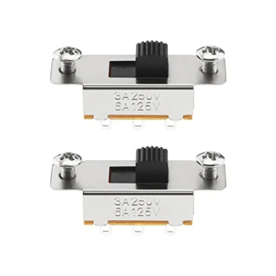 Afbeelding van EMSea 2 Stks Slide Selector Schakelaar met 4X Schroeven Compatibel Fender Jaguar/Jazzmaster Tuimelschakelaar Gitaar Accessoires Metaal
