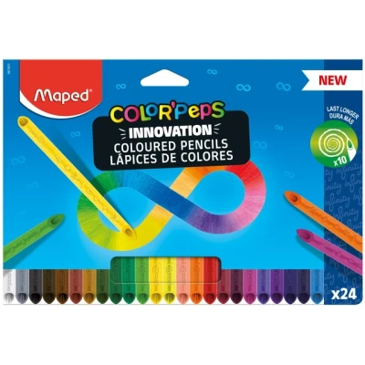 Afbeelding van Kleurpotlood Maped Color&#039;Peps Infinity doos à 24 kleuren